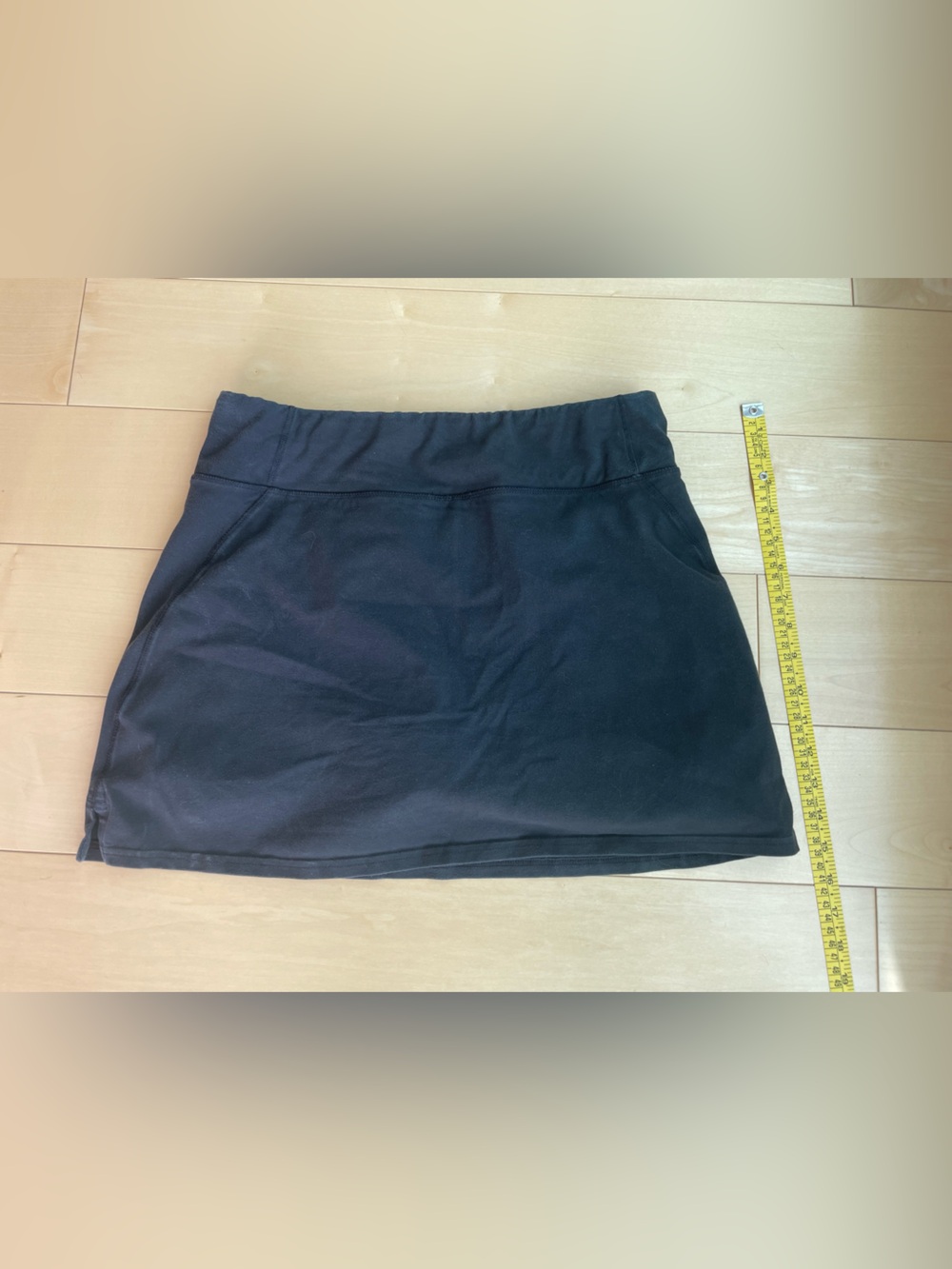 Pact Organic cotton black skort skirt shorts large l